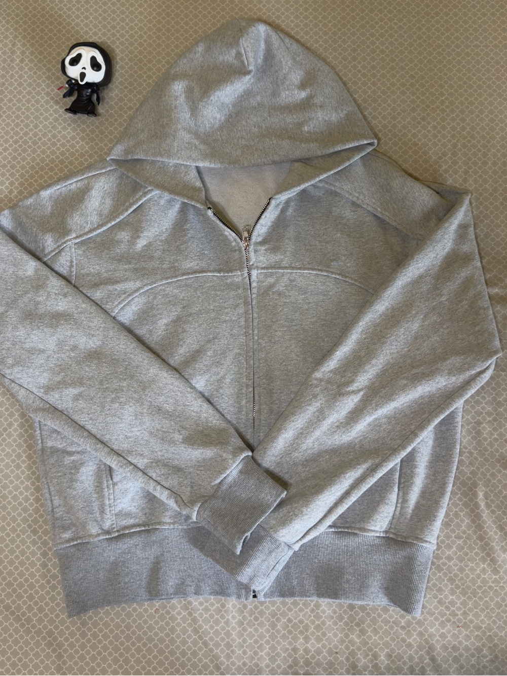 Light Gray Zip-Up Hoodie